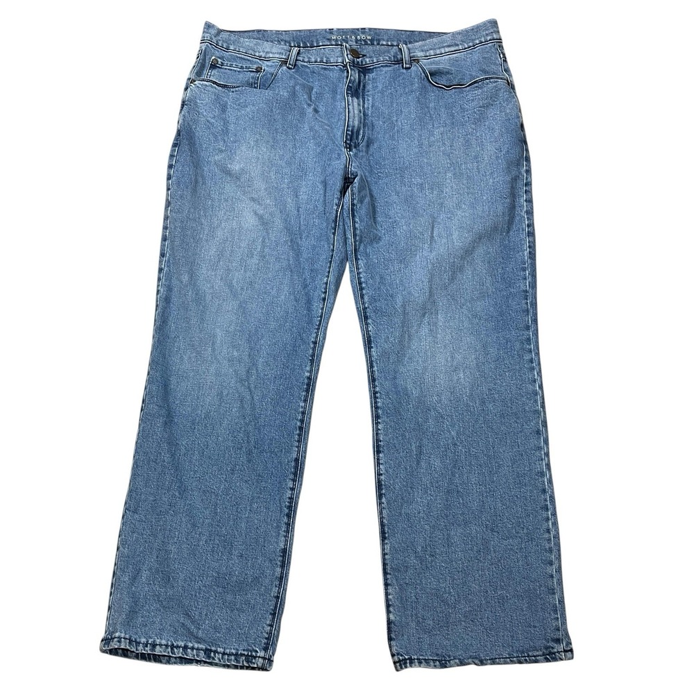 Mott & Bow Warren Relaxed Straight Jeans 40x32 (Fits 41x32) Blue Stretch Denim